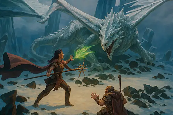 Le dragon à de la flèche de givre